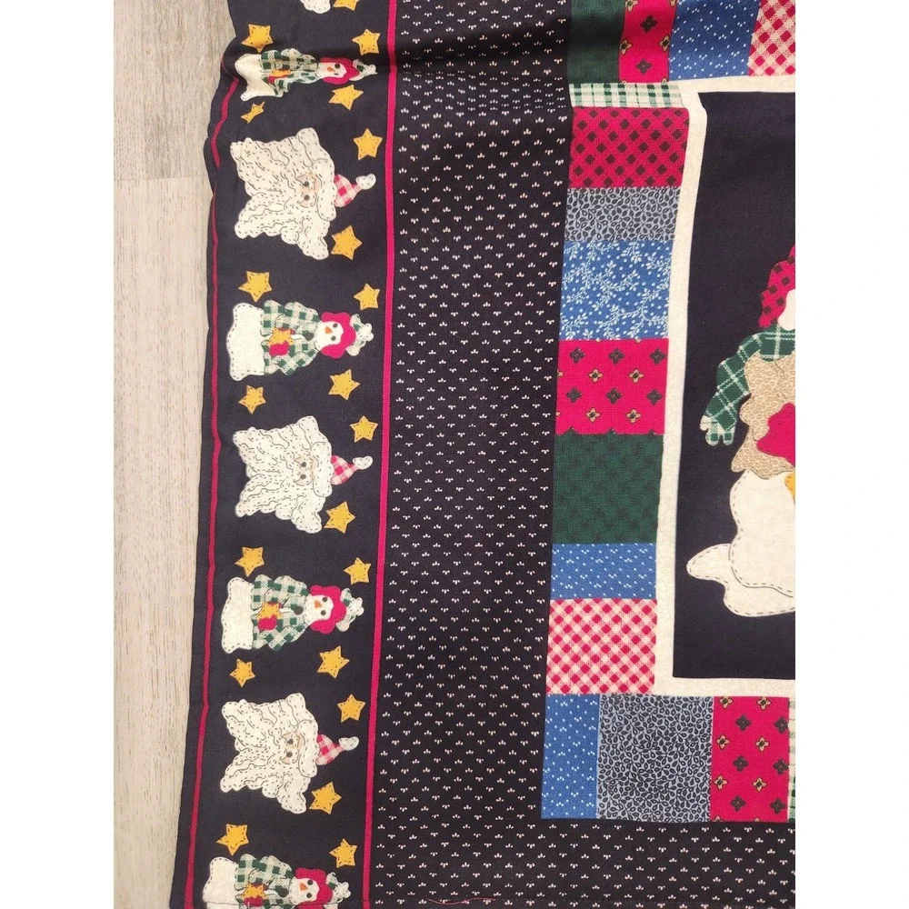 Vtg.‎ Snowman Family Finished Quilt Throw/Pillow Combo Double Sided Christmas